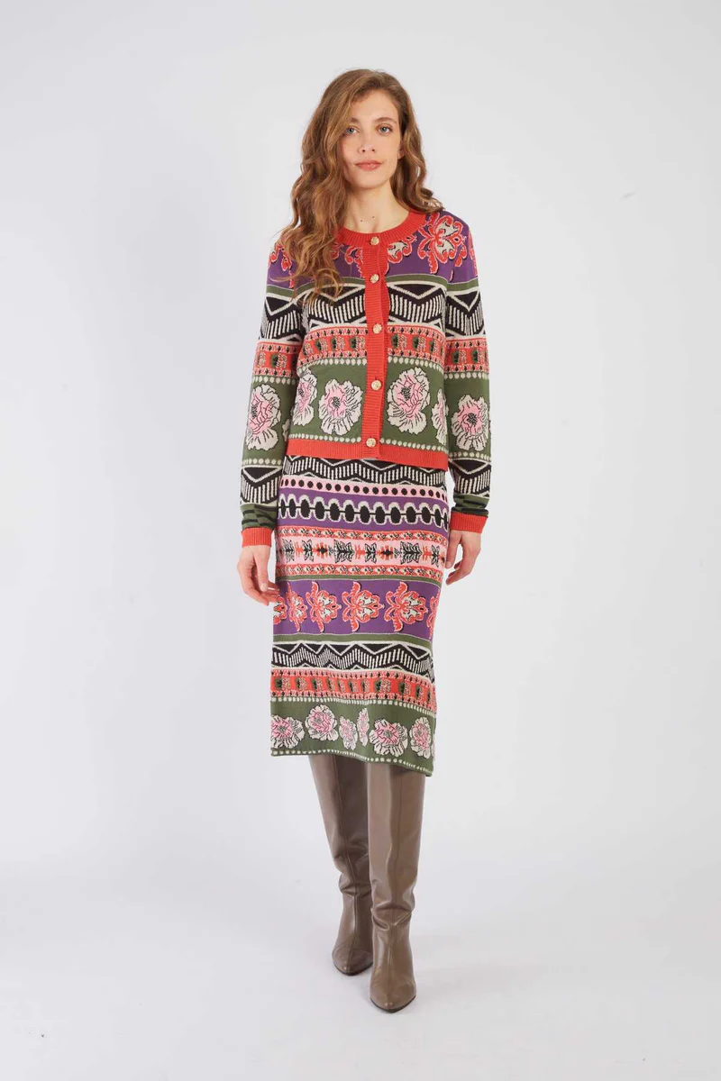 René-Derhy BAYONNE jacquard knit vest