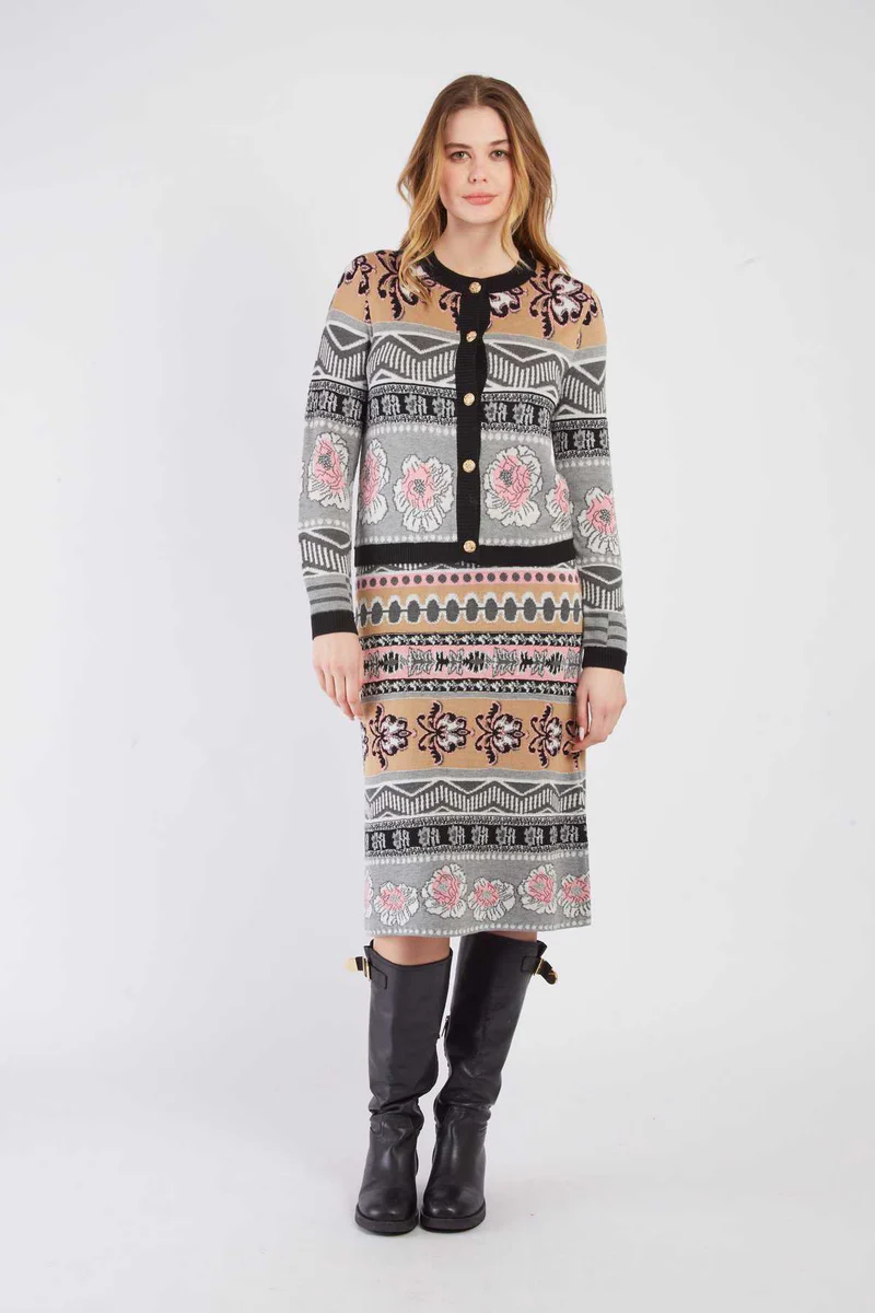 René-Derhy BAYONNE jacquard knit vest