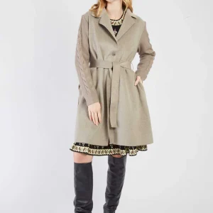 René-Derhy BEDFORD belted long jacket