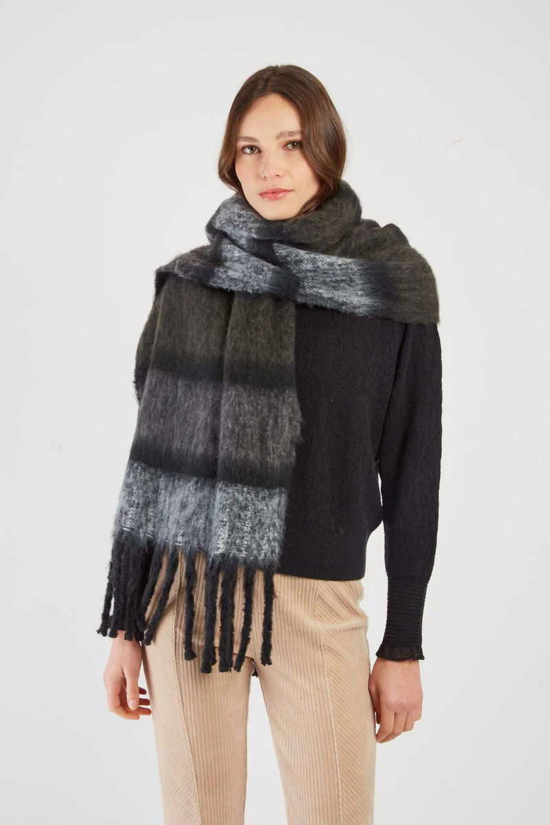 René-Derhy LUIGIA long striped scarf