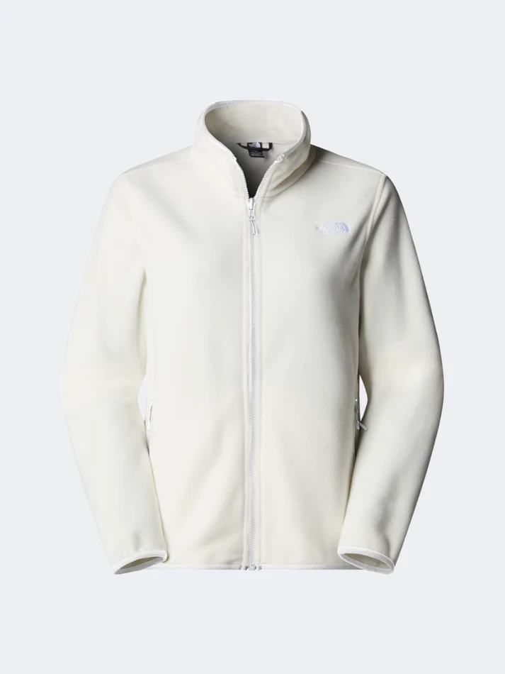 The North Face Glacier Fleece Women Hiking Fleece White Dune