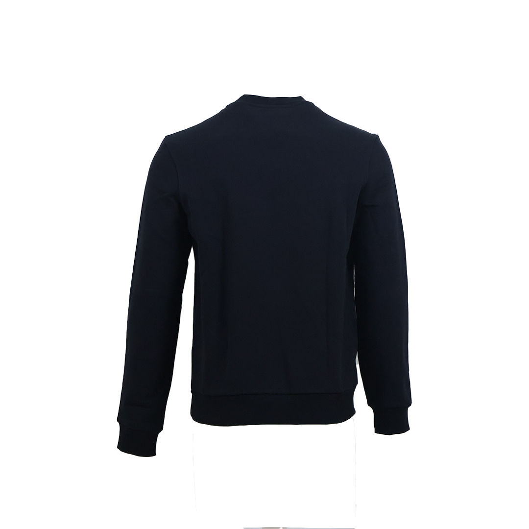 ICEBERG Regular fit crew neck sweater in ivory cotton diagonal fleece with IJ logo print on the heart - Image 2